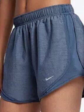 Nike Tempo Dri-Fit Heather Blue/Gray Running Shorts SzM